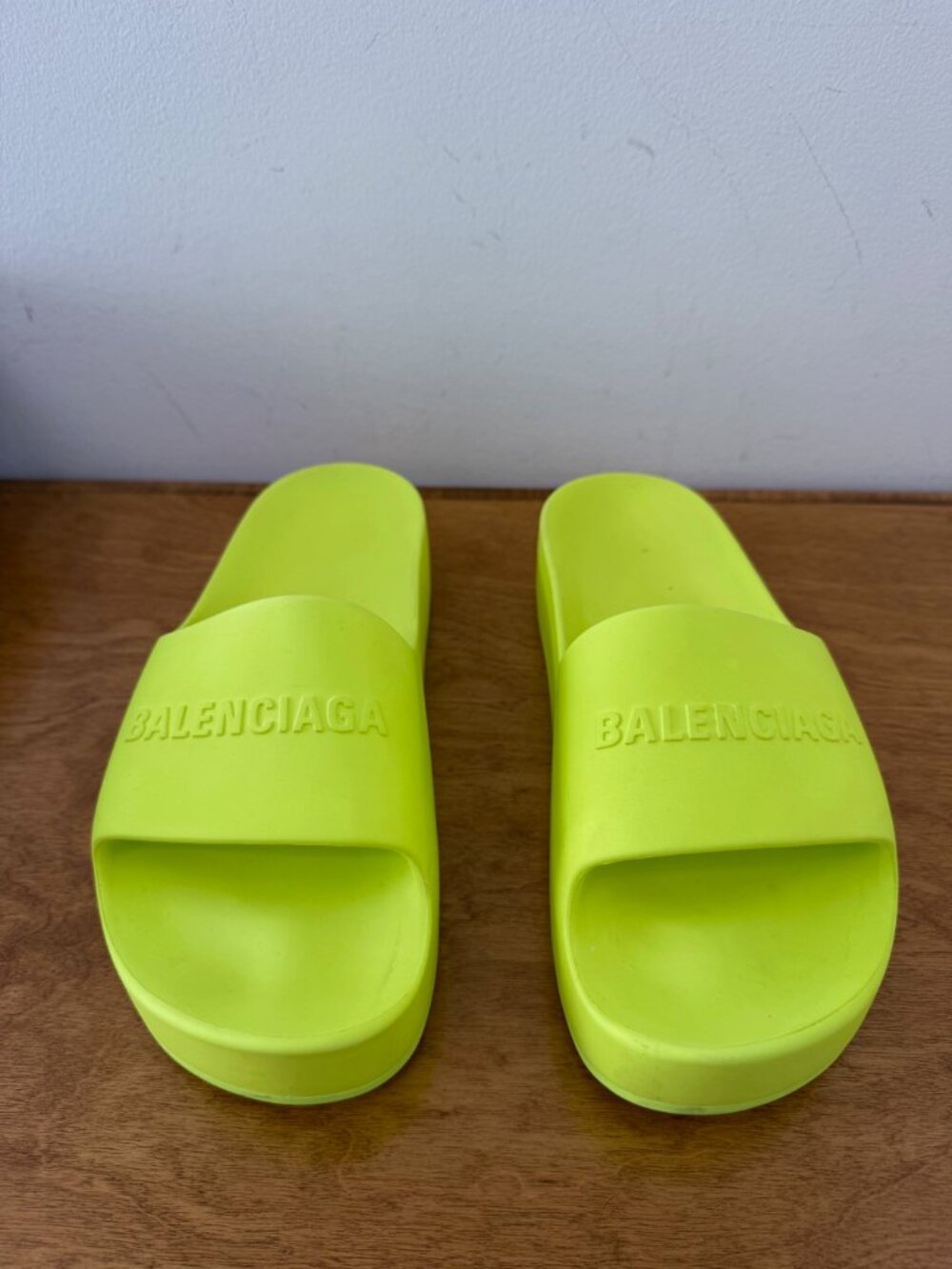Balenciaga Platform Slides | Acid Lime | EU 41 - Picture 3 of 10